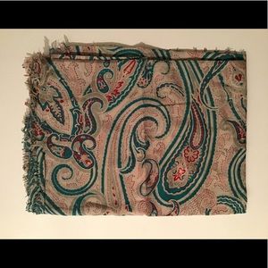 Raw Edge Paisley Scarf